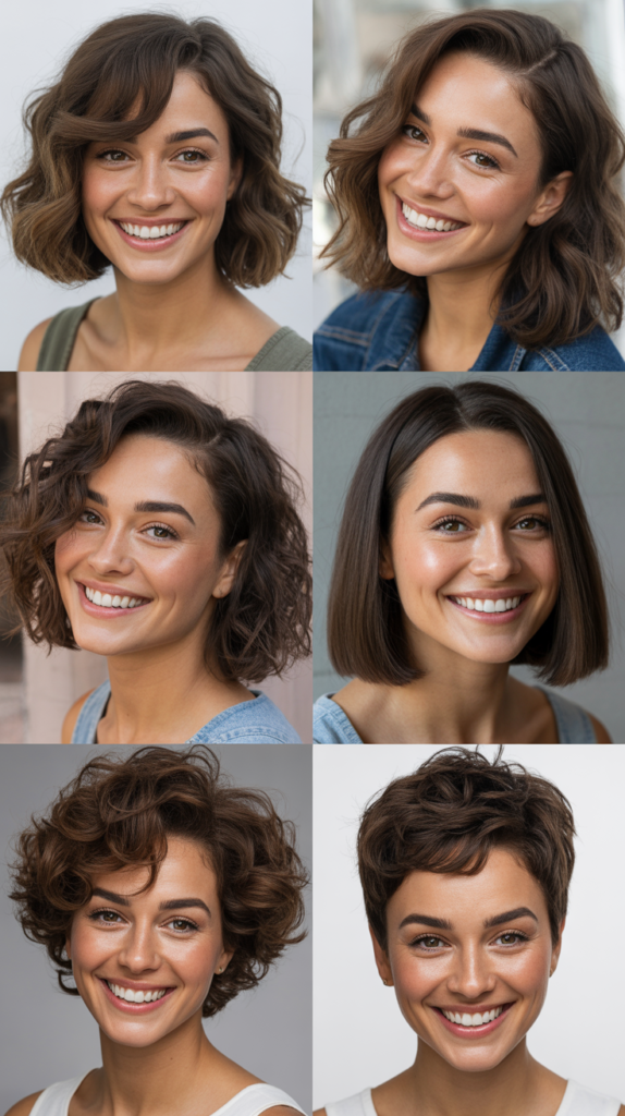 Wavy Lob With Side Bangs