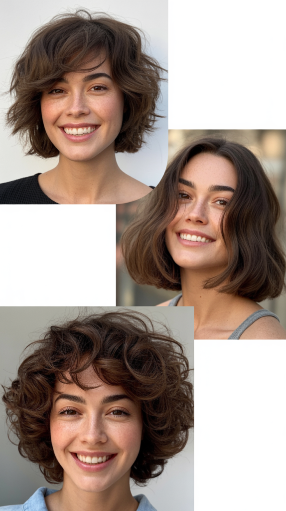 Shaggy Lob With Side-Swept Bangs