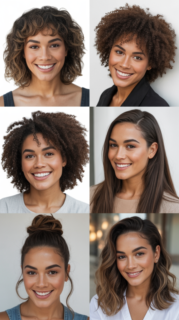 Textured Lob With Center-Parted Micro Bangs