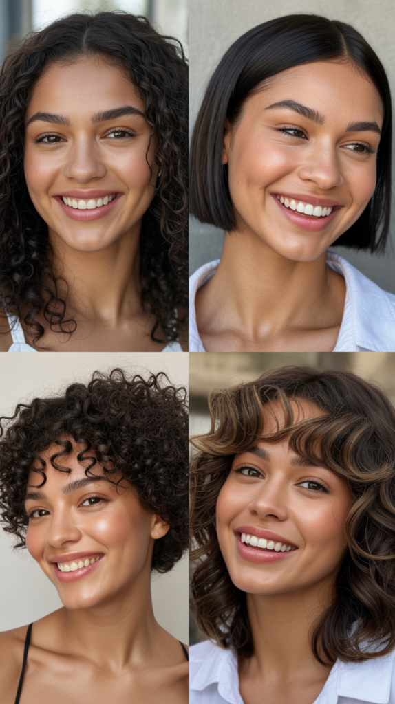 Wavy Lob With Graduated Bangs