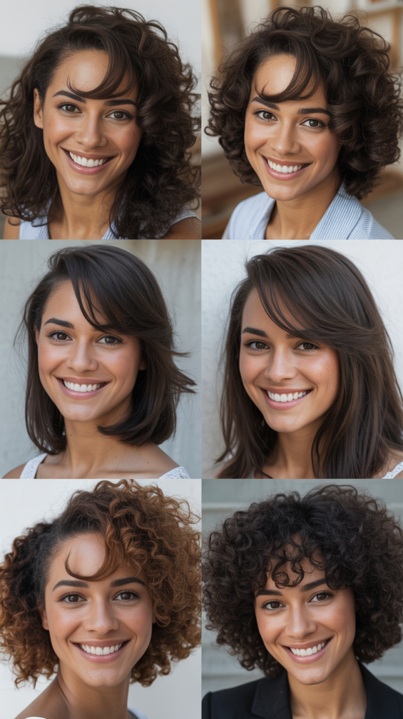 Curved Side Bangs with Graduation Throughout