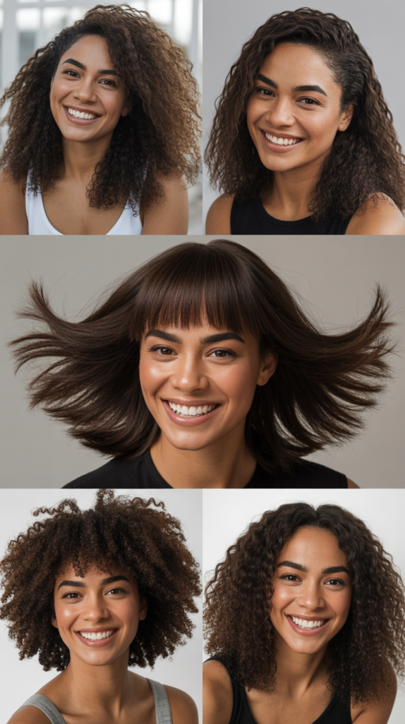 Blunt Baby Bangs with Extreme Layering