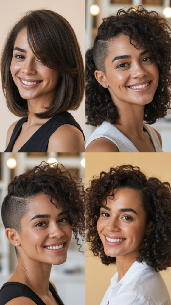 Long Bob with Side Bangs and Undercut