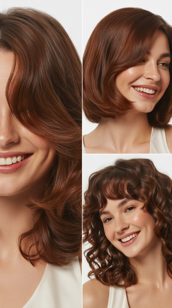 Side Fringe With Chocolate Cherry Color