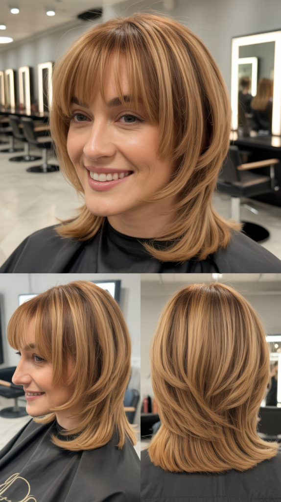 Inverted Long Bob With Pieced-Out Bangs
