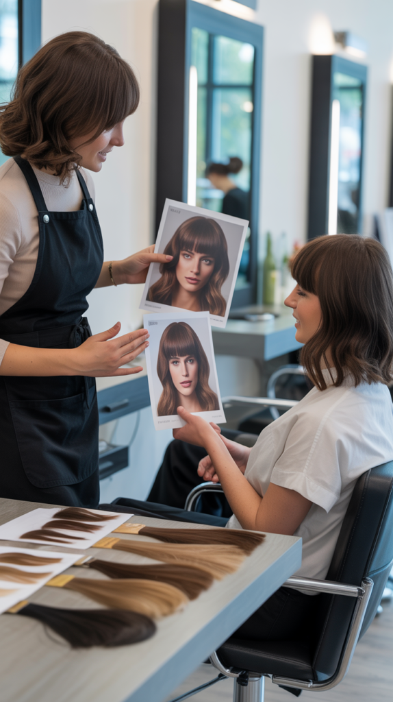 Wavy Lob With Bang Consultation Guide