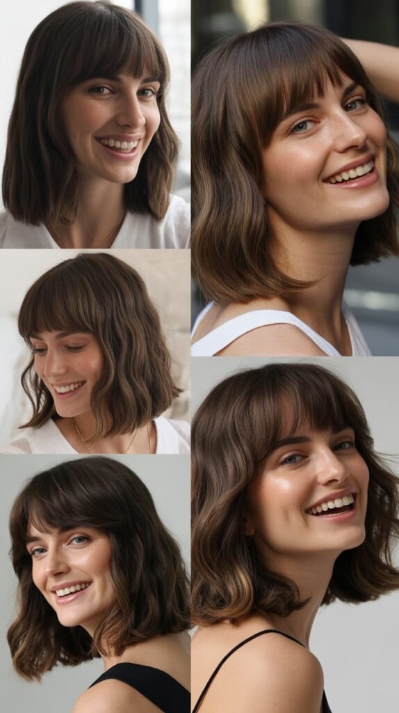 Long Bob With Rounded Bangs