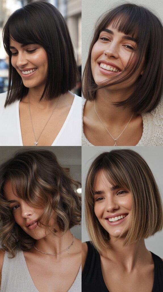 Natural Long Bob with Baby Fringe