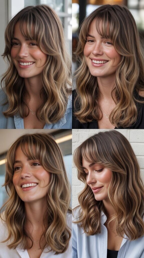 Subtle Layers With Long, Grown-Out Curtain Bangs