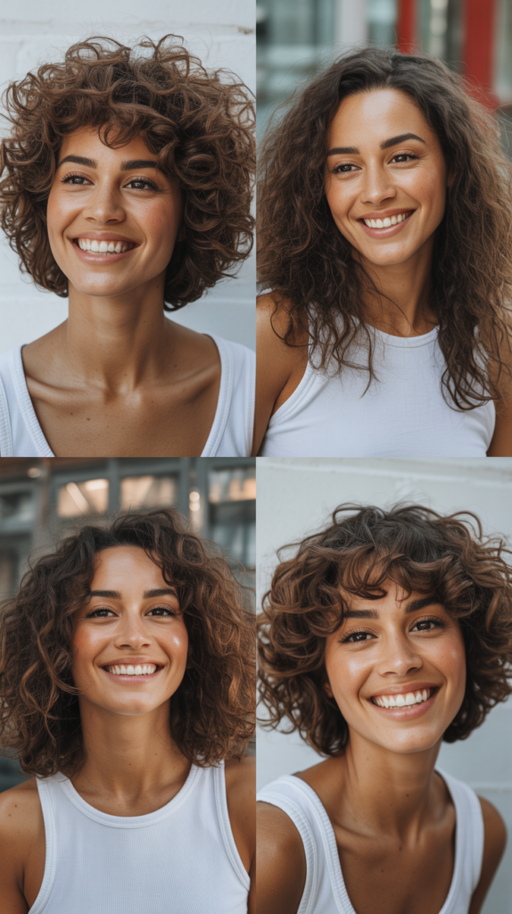 Curly Bob with Curly Bangs