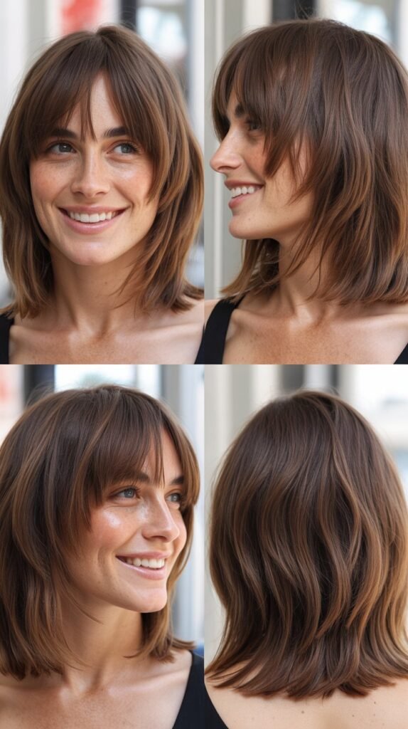 Long Bob With Razored Bangs