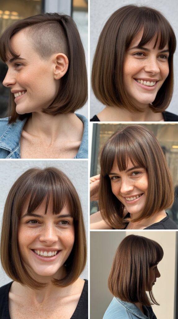  Edgy Undercut Long Bob With Bangs