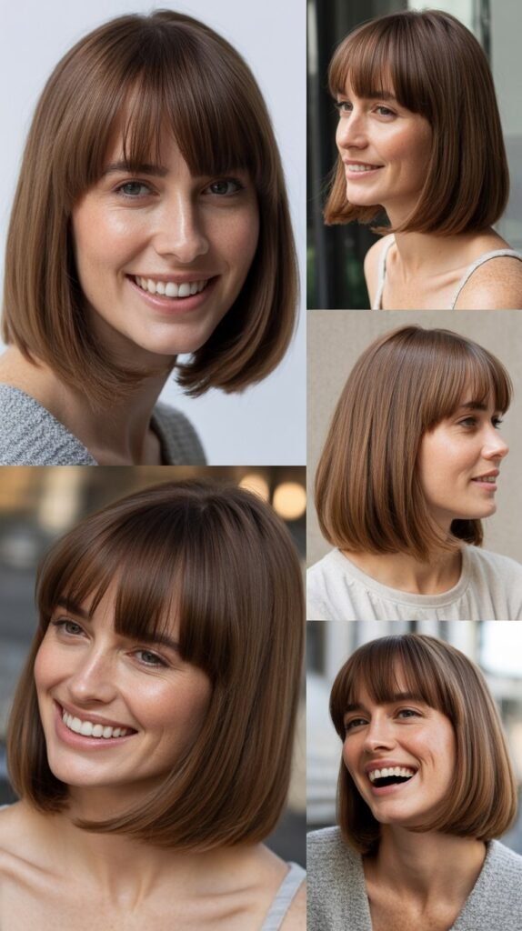 Long Bob With Heavy Bangs