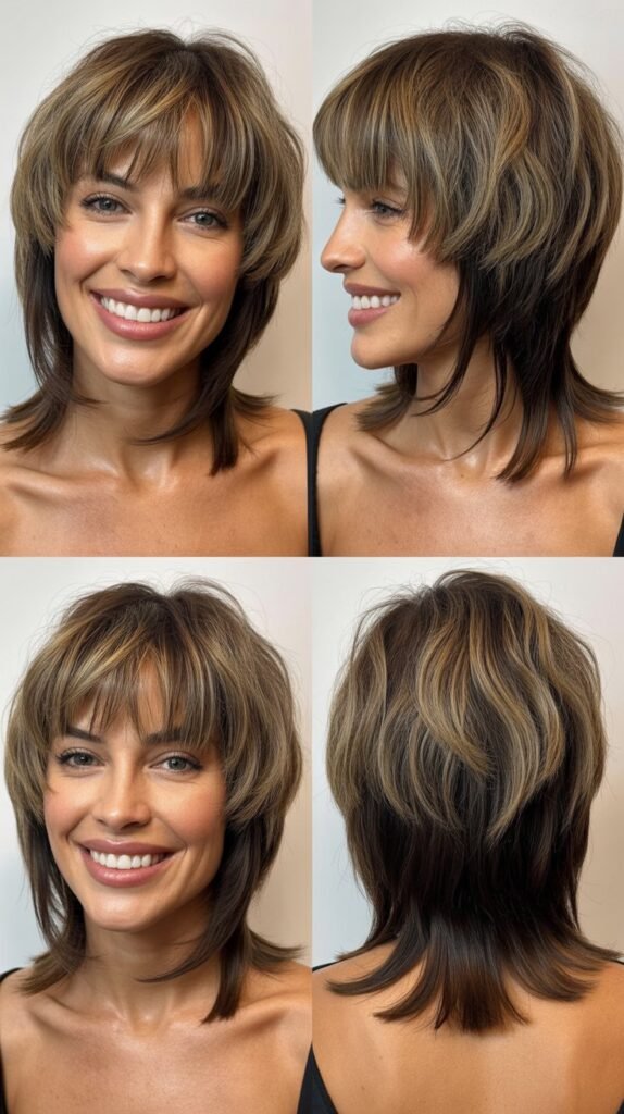 Razor-Cut Long Bob With Textured Bangs