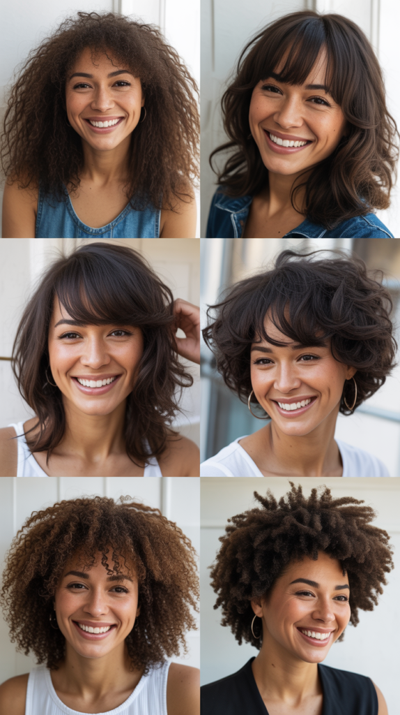 Peek-A-Boo Bangs with Disconnected Bottom Layers