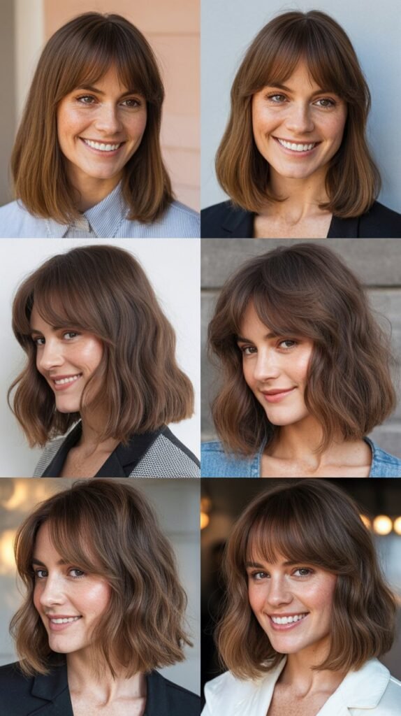 Long Bob With Arched Bangs