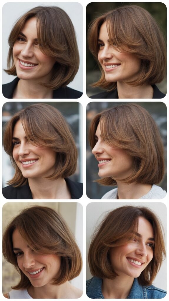 Long Bob With Swoopy Bangs