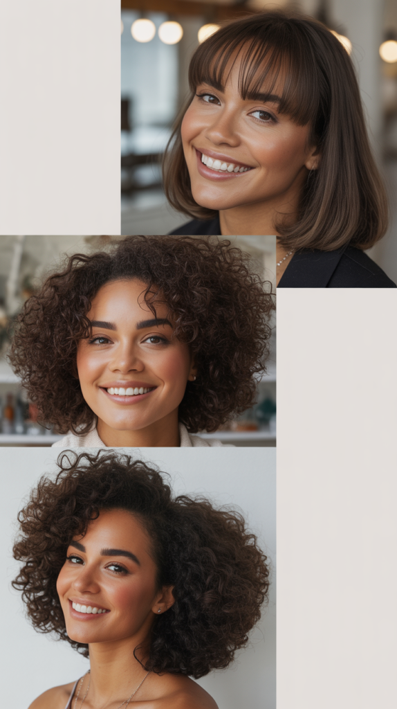 Long Bob With Curtain Bangs For Thick Hair