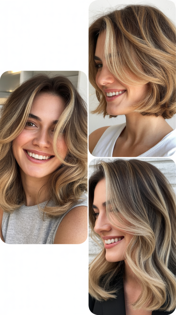 Blonde Highlights for Square Faces