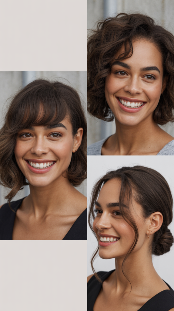 Heavy Side Bangs With Asymmetrical Cut