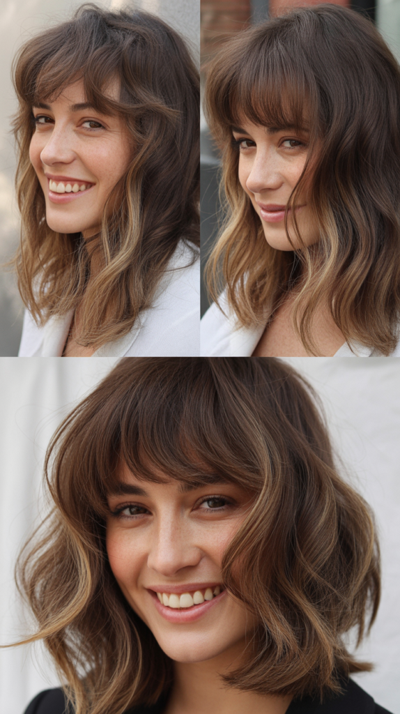 Textured Fringe With Dimensional Brunette