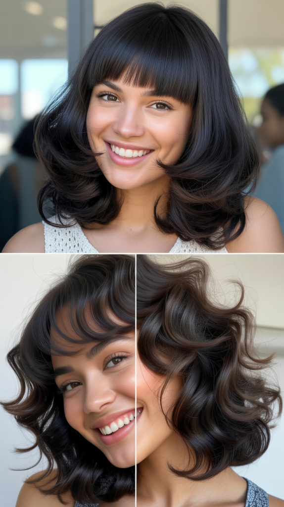 Full Blunt Bangs with Invisible Layers