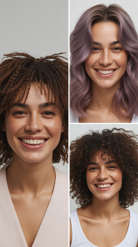 Piece-y Bangs With Smoky Lavender