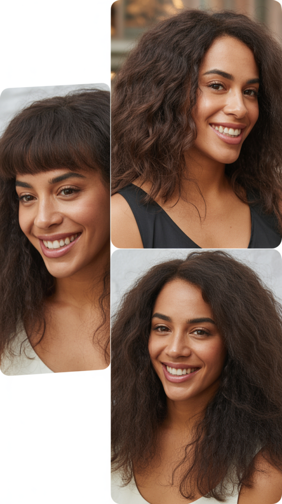 Tapered Bangs With Waterfall Layers