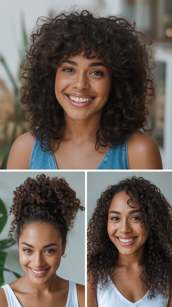Curly Bangs With Long Natural Curls