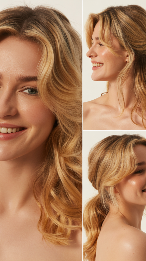 Golden Blonde with Natural Roots