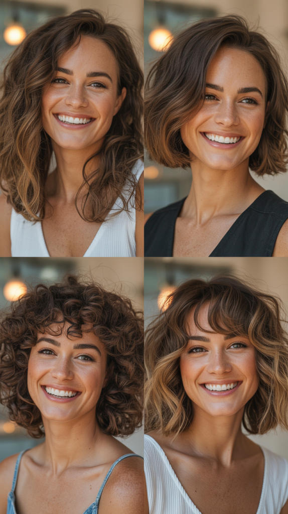 Wavy Lob With Bohemian Bangs