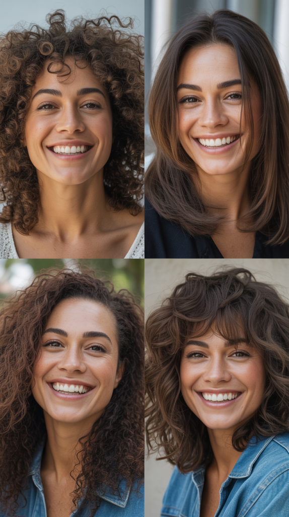 Textured Bang Layers with Piece-y Ends Throughout