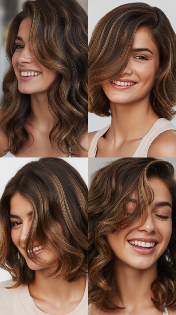 Chocolate Brown Lowlights for Added Depth