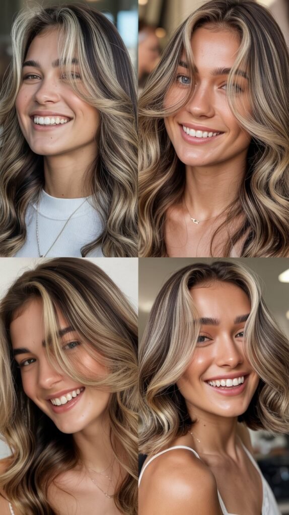 Money Piece Highlights for Face-Brightening