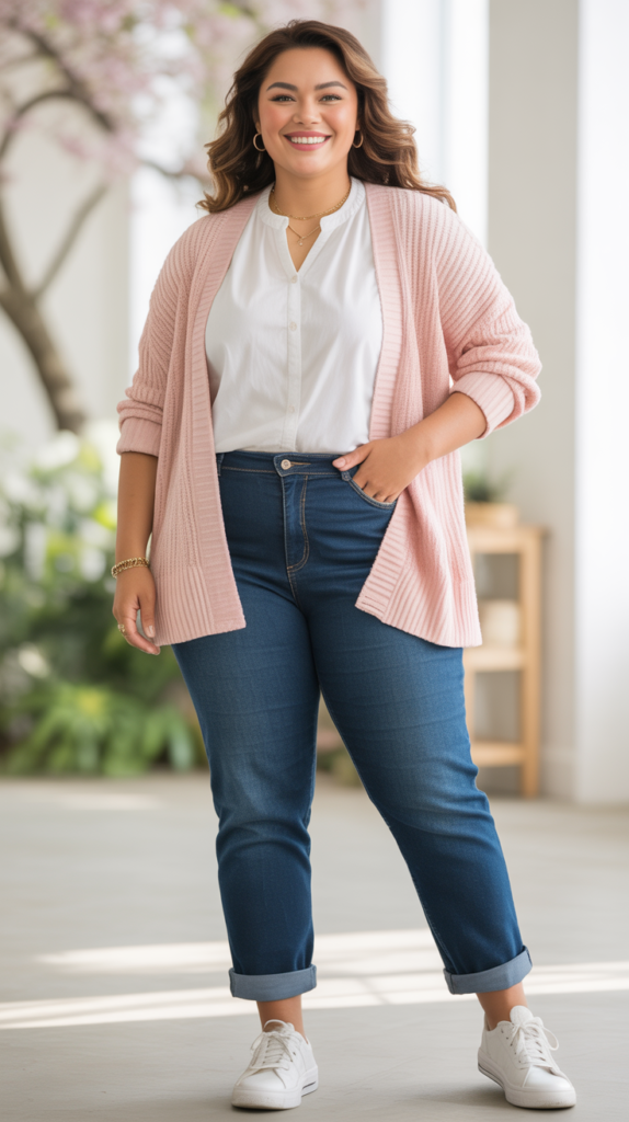 Everyday Cute Spring Mom Outfits With Jeans (Plus Size)