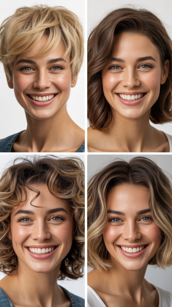 Blonde Pixie with Long Bangs