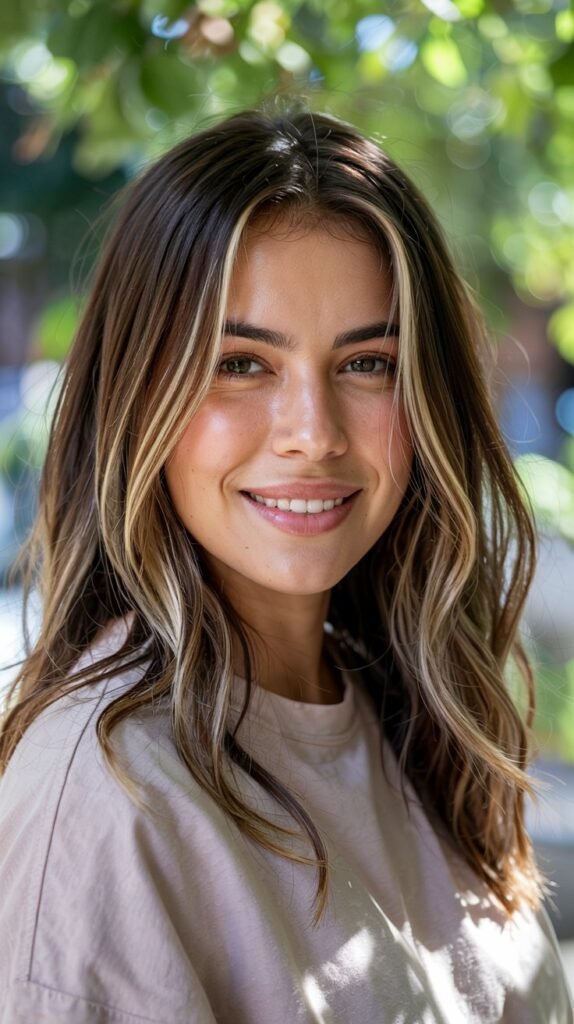 Light Brown With Pearl Blonde Balayage