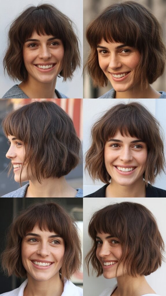 Choppy Lob With Uneven Bangs