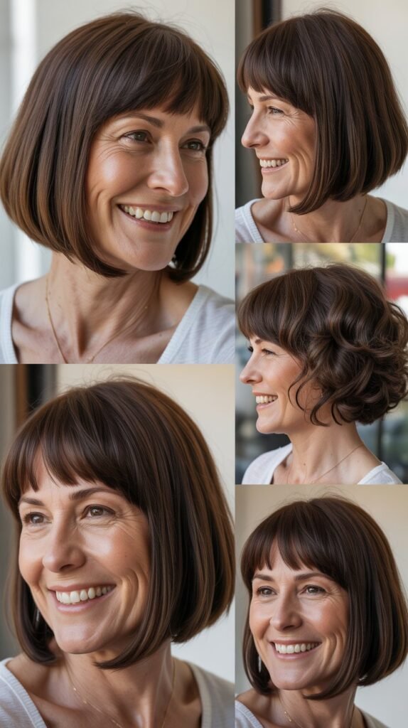 Rounded Bob with Fringe
