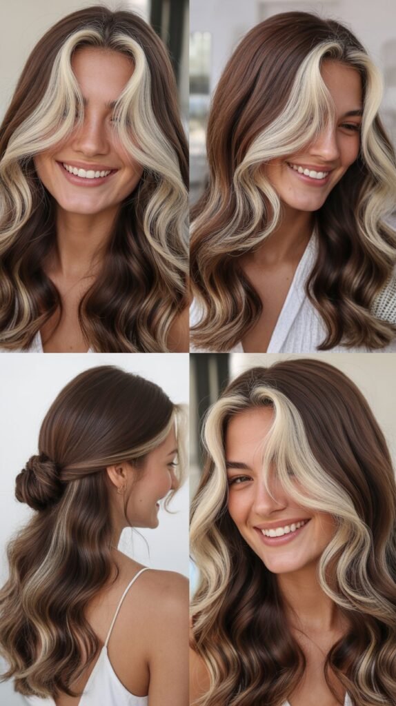 Chocolate Brown with Platinum Money Pieces