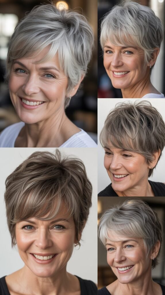  Micro Bangs with Layered Crown