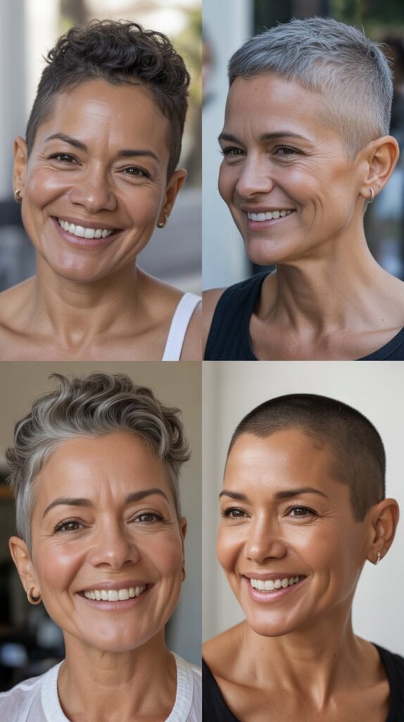  Buzz Cut with Length on Top