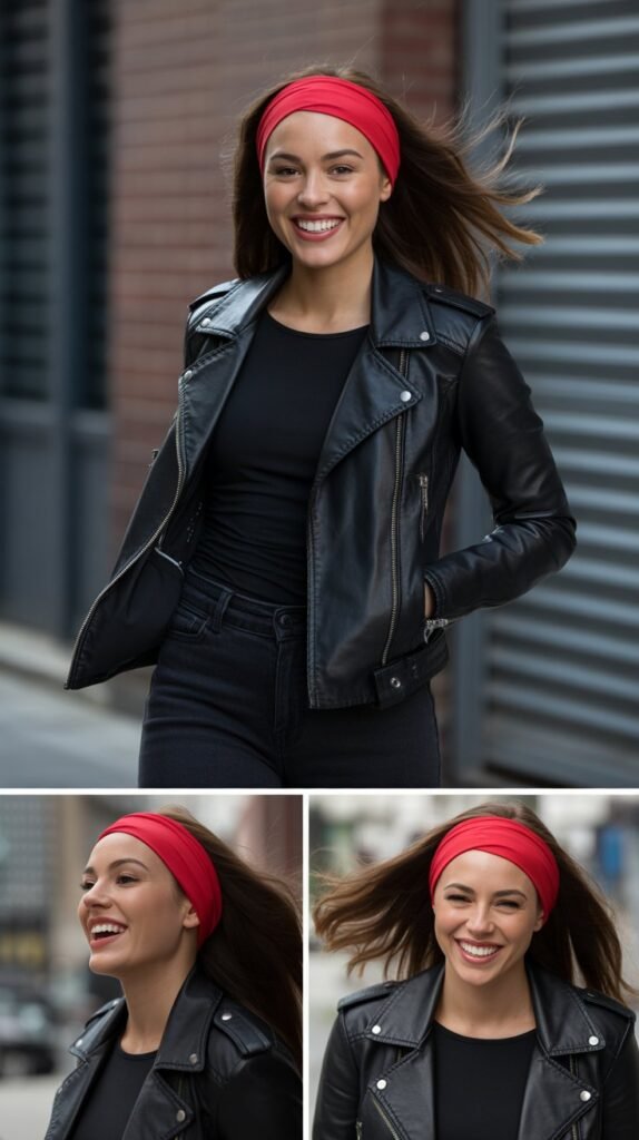  Leather Jacket and Red Hairband Edge