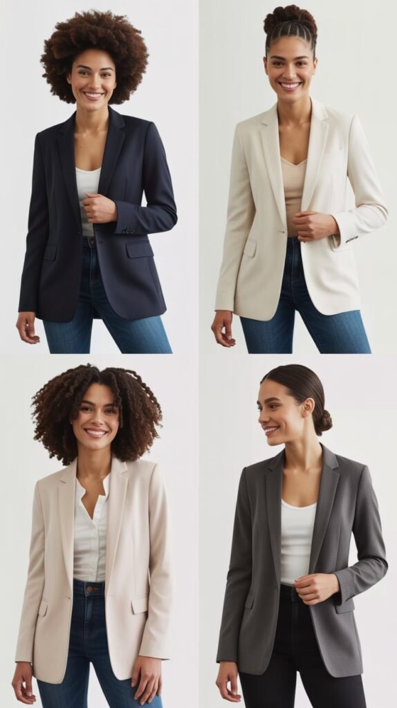  Tailored Blazer with Slim Jeans