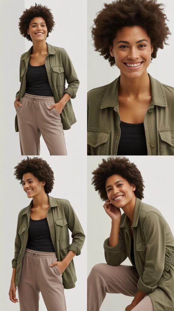 Utility Jacket with Tank and Joggers