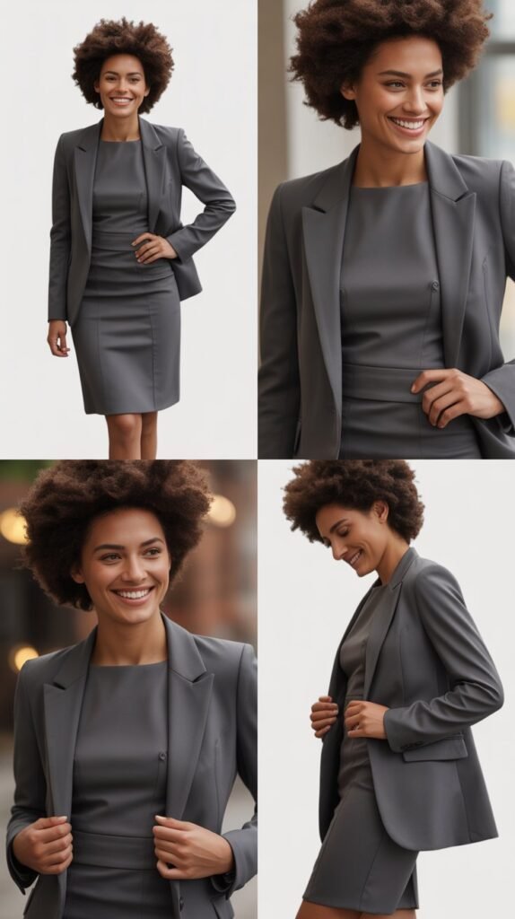 Structured Sheath Dress with Blazer