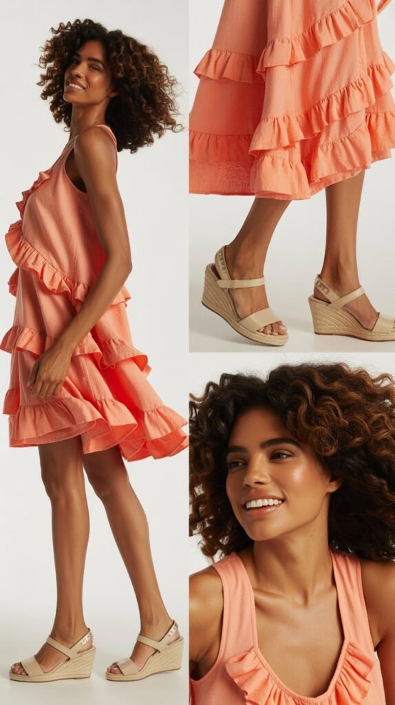 Crochet Beach Cover-Up Dress Over Swimwear