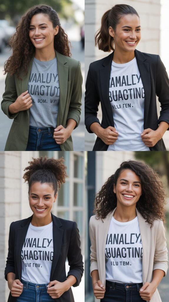 The Graphic Tee and Blazer