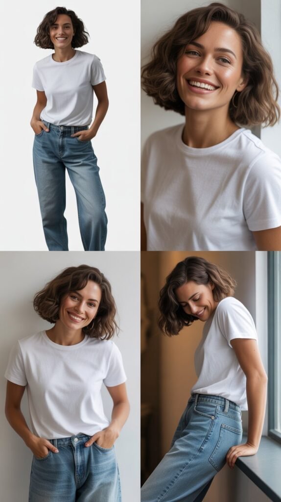 Classic White Tee and Boyfriend Jeans