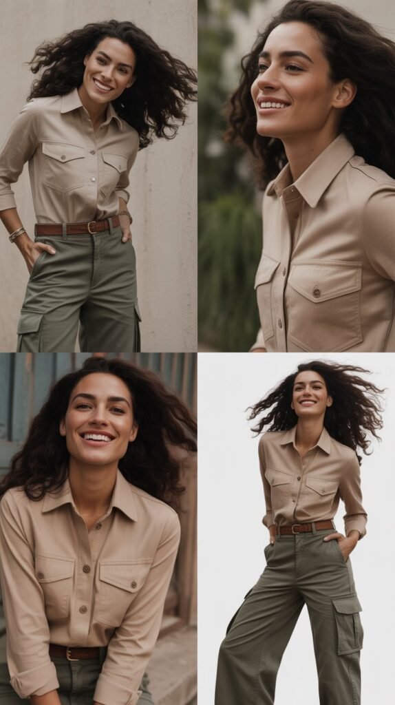  Cargo Pants with Fitted Western Shirt